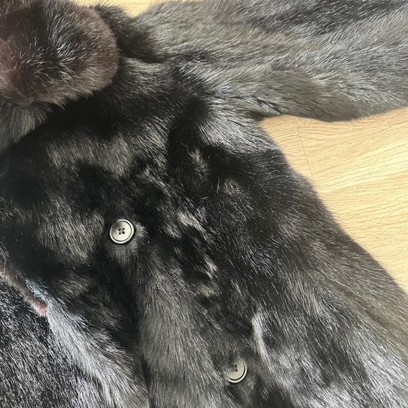 Deanfield full-length vintage Demi Buff fur 100% real Mink Coat - Picture 5 of 11